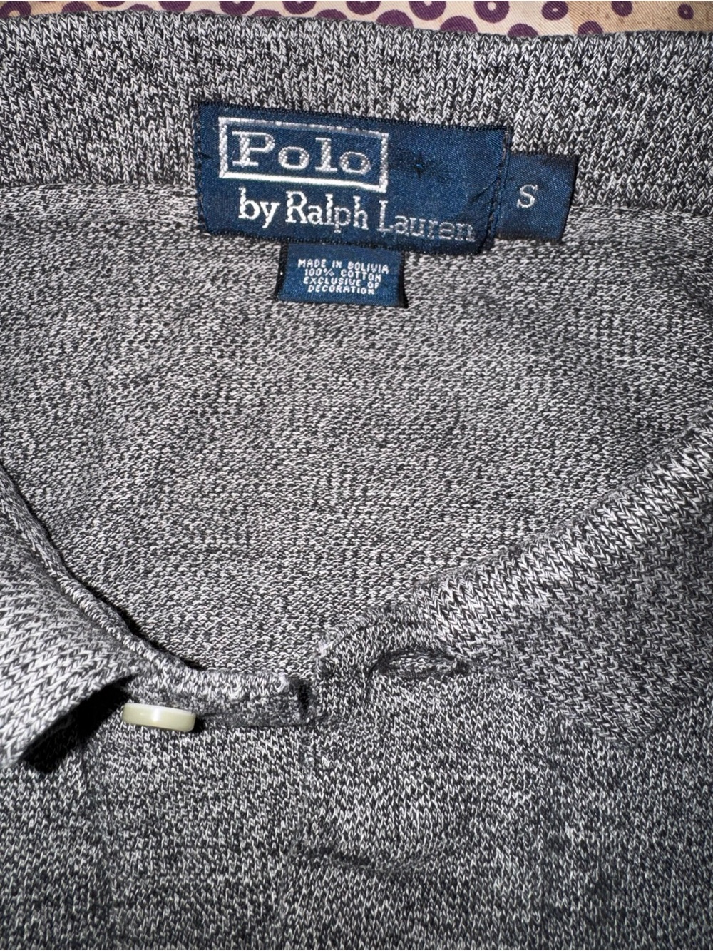 Ralph Lauren Gray Polo with Maroon Pony Logo - Picture 6 of 8